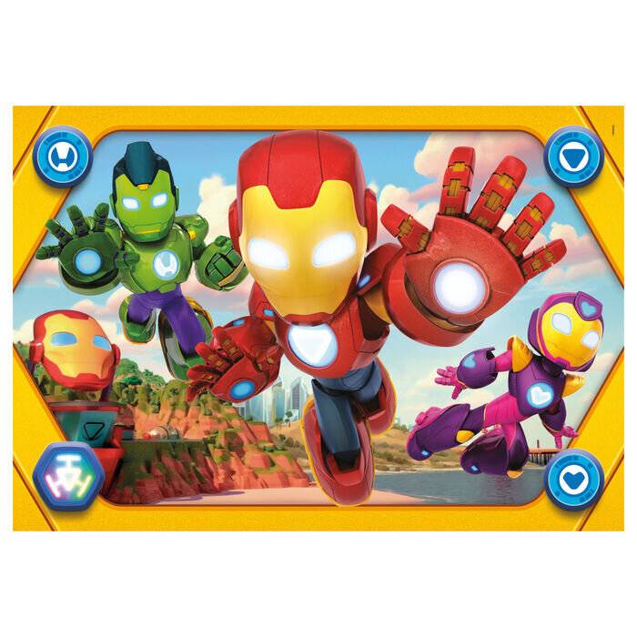 Puzzle Clementoni Maxi - Iron Man and his awesome friends 62 x 42 cm 104 Stücke