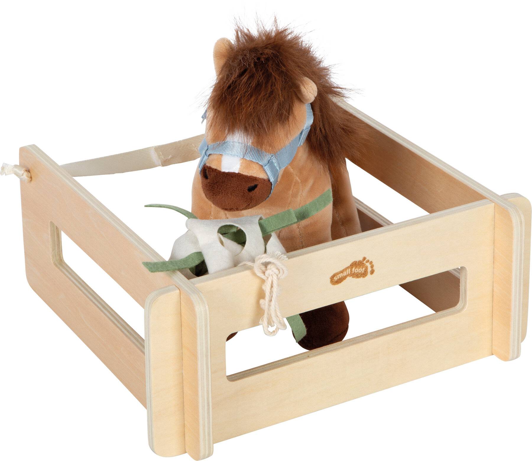 Spielset Pferd mit Stall und Zubehör in der Tasche