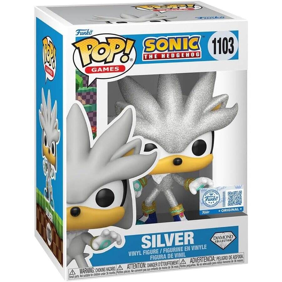Sonic The Hedgehog POP! Games Vinyl Figur Silver The Hedgehog (FL) 9 cm