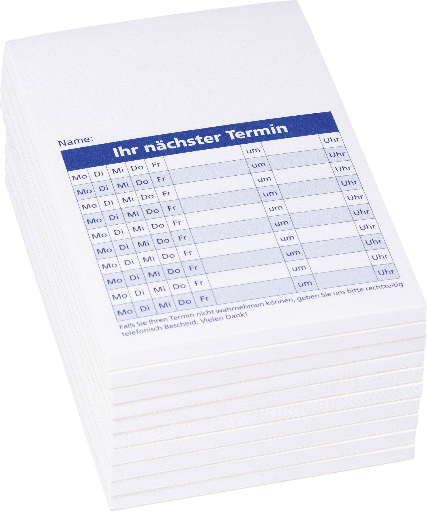König & Ebhardt König & Ebhardt Terminzettel DIN A7, 50 Blatt pro Block, 10er Pack