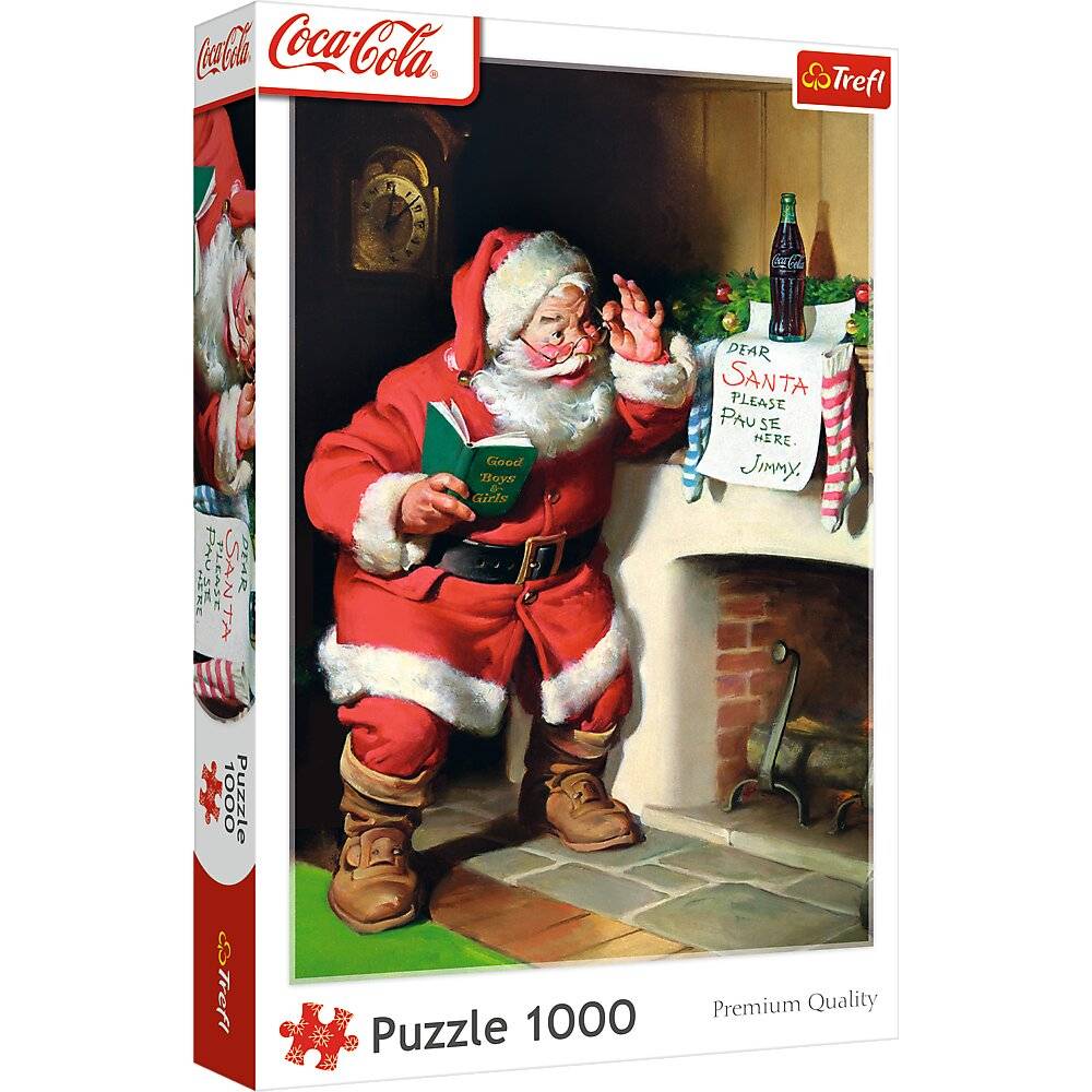 TREFL Puzzle Coca-Cola: Der Weihnachtsmann am Kamin 1000 dlc