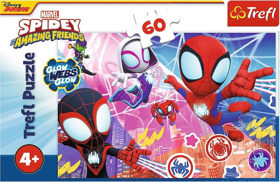 TREFL Puzzle Spidery: Heroisches Abenteuer 60 Spiele