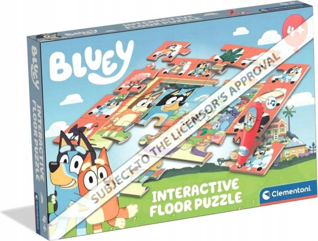 CLEMENTONI Bodenpuzzle mit interaktivem Stift Bluey 24 dlks