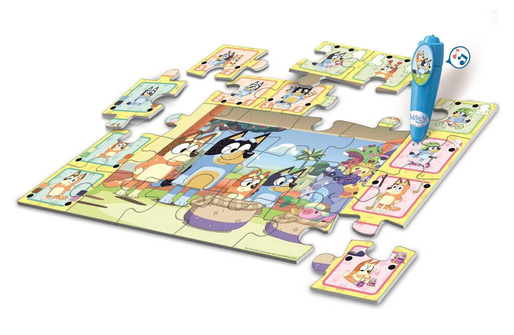 CLEMENTONI Bodenpuzzle mit interaktivem Stift Bluey 24 dlks