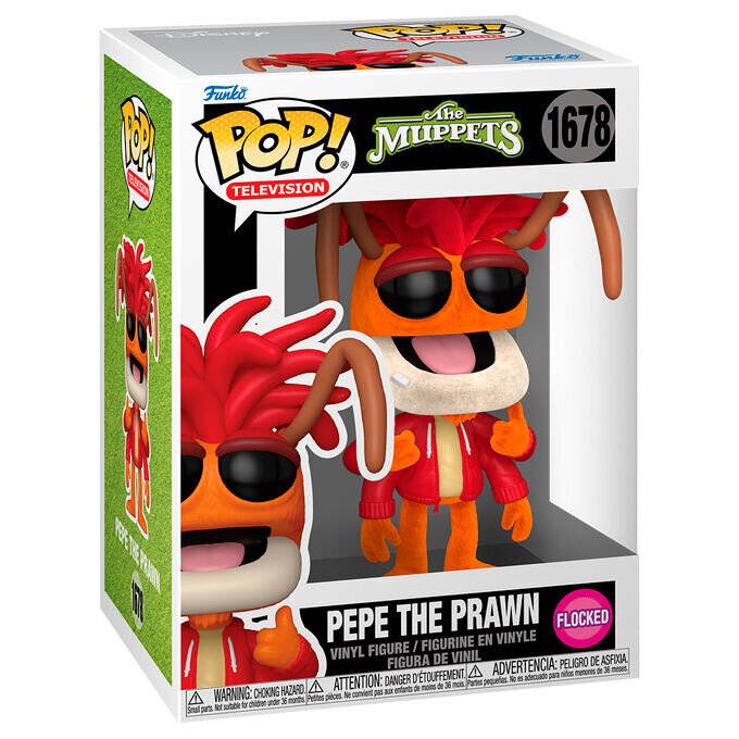 The Muppets POP! Vinyl Figur Pepe the Prawn (Flocked) 9 cm