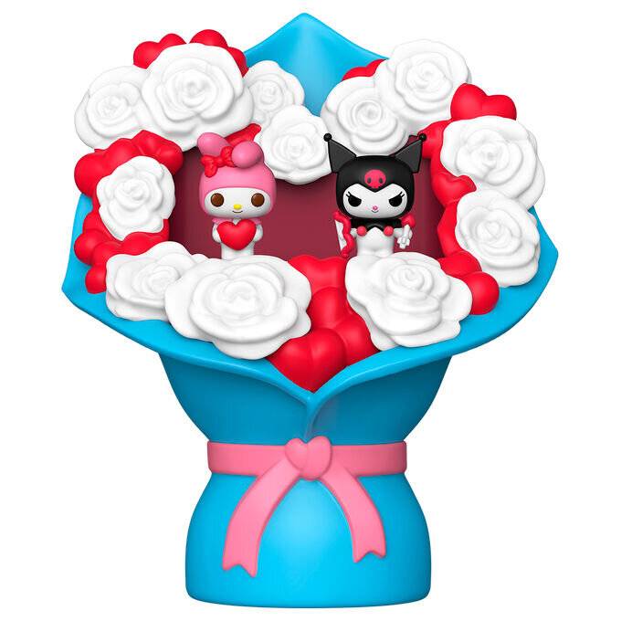Sanrio Bitty POP! Bouquet Vinyl Figuren My Melody & Kuromi (Valentine) 4 cm
