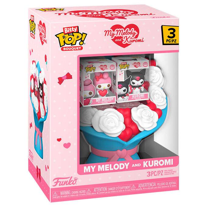 Sanrio Bitty POP! Bouquet Vinyl Figuren My Melody & Kuromi (Valentine) 4 cm