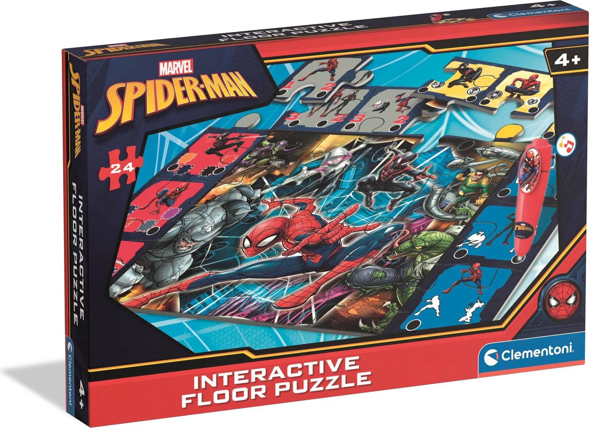 CLEMENTONI Bodenpuzzle mit interaktivem Stift Spiderman 24 dlks