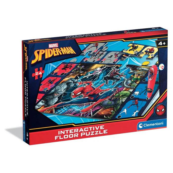CLEMENTONI Bodenpuzzle mit interaktivem Stift Spiderman 24 dlks