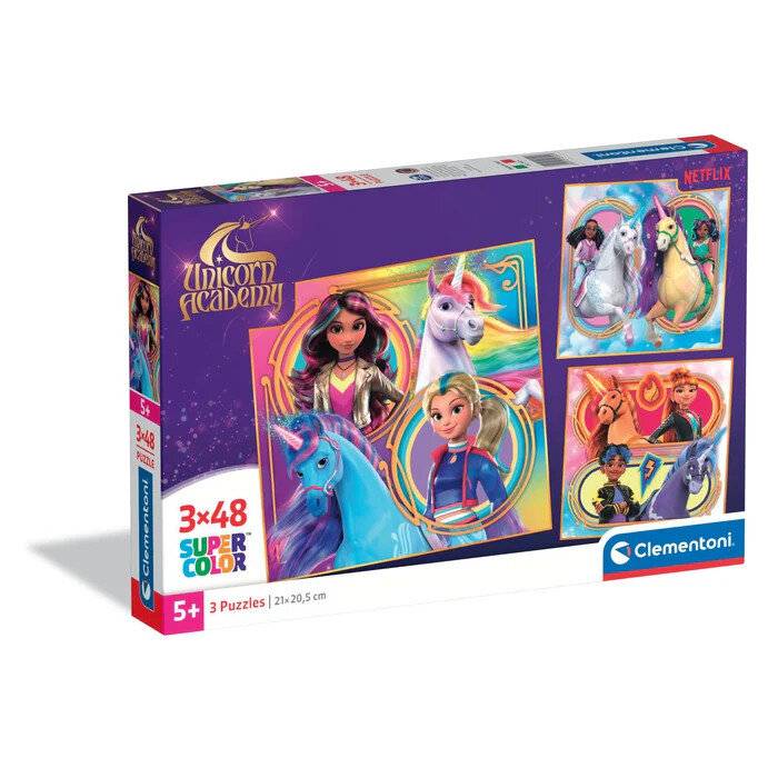Unicorn Academy Puzzle 3x48 Stü ck