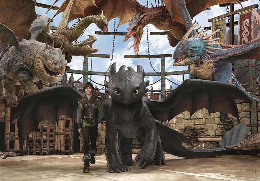 Wie trainiere ich deinen Drachen? 104-teiliges Puzzle