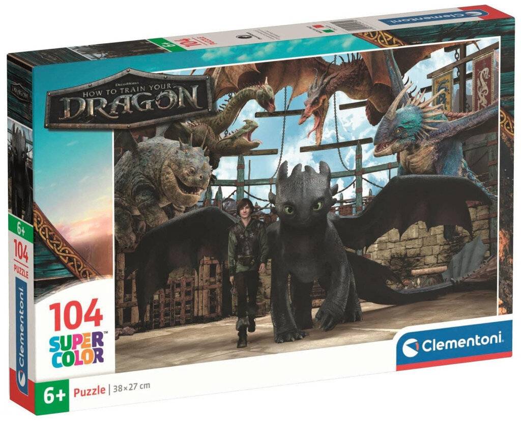 Wie trainiere ich deinen Drachen? 104-teiliges Puzzle