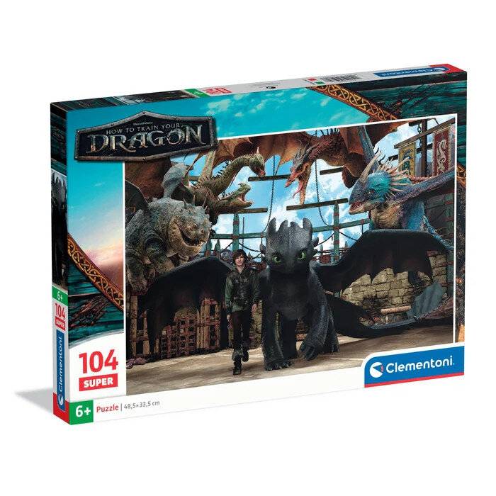 Wie trainiere ich deinen Drachen? 104-teiliges Puzzle