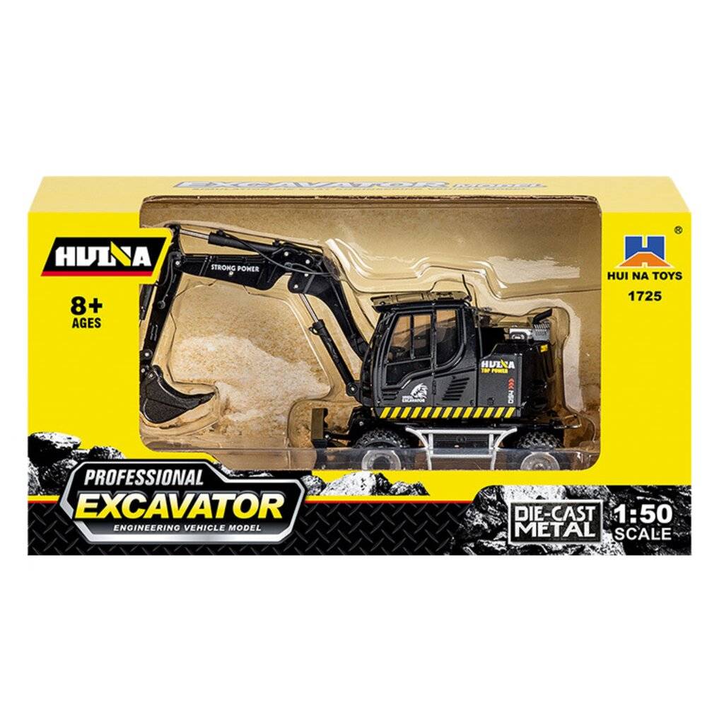 Lean Radbagger Mit Planierraupe Metall Huina Schwarz 1:50