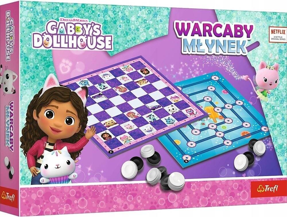 Gabby's Dollhouse Trefl 02800 Dame- und Mühlenspiel
