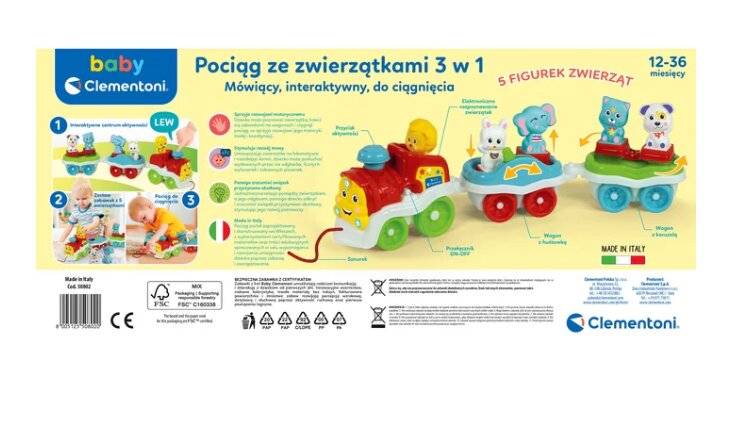 Interaktiver Tierzug Polnische Sprache Clementoni 50802