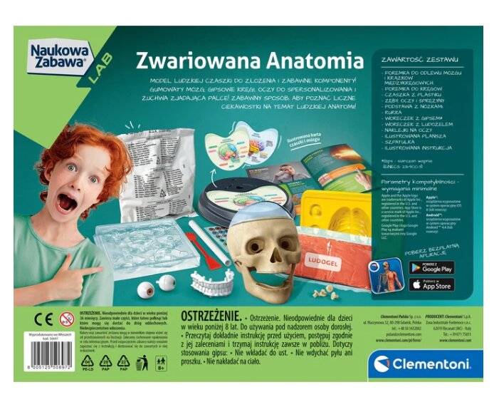 Wissenschaftlicher Spaß Verrückte Anatomie Polnische Sprache Clementoni 50697