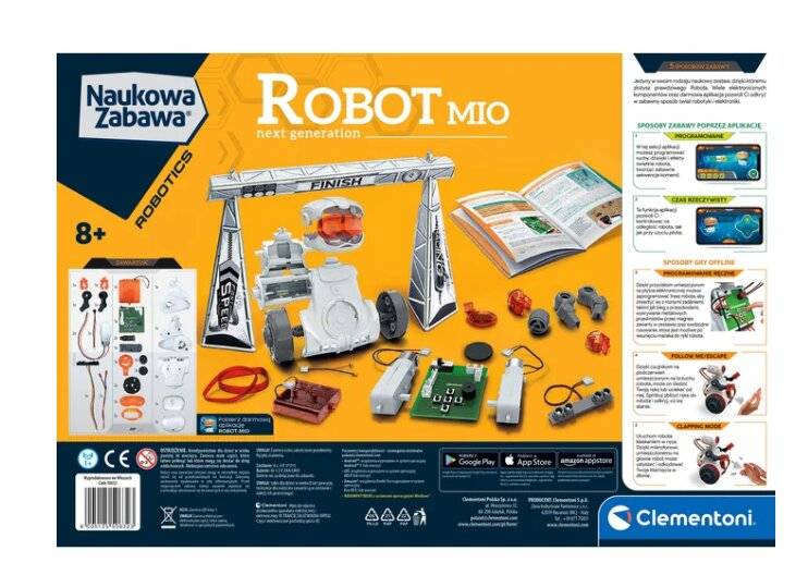 Wissenschaftlicher Spaß Mio-Roboter: Neue Generation Polnische Sprache Clementoni 50632