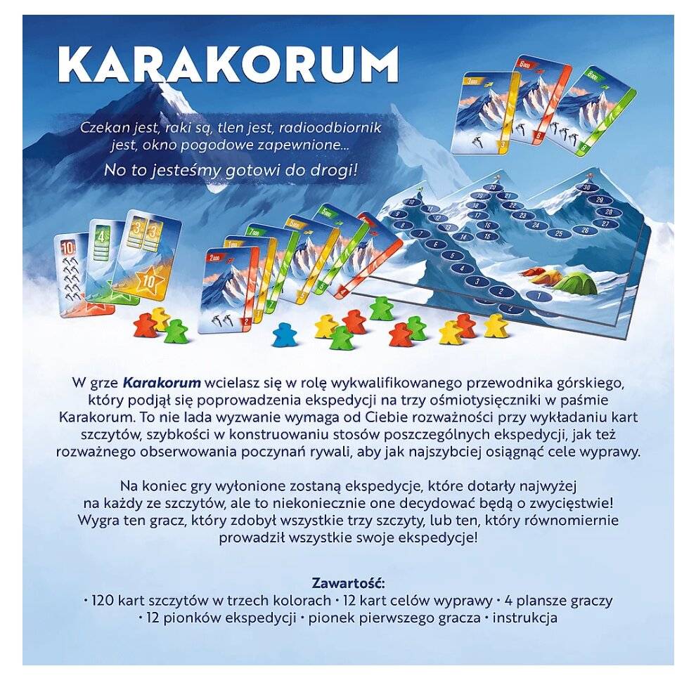 Brettspiel Karakorum Reiner Knizia: König der Berge Trefl 02739