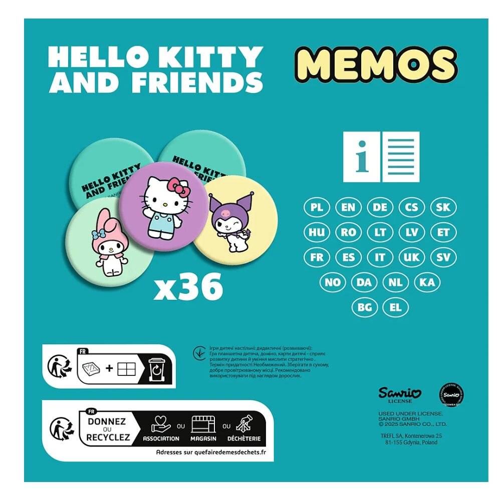 Kinderspiel Memos Hello Kitty Trefl 02898
