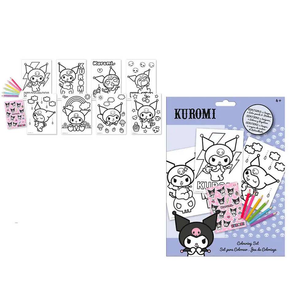 Kuromi Malset mit Aufklebern