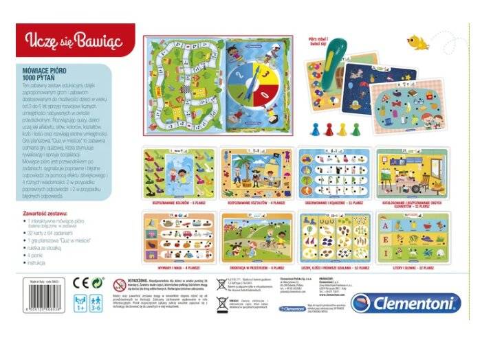 Sprechender Stift 1000 Fragen Ich lerne spielend Polnische Version Clementoni 50653