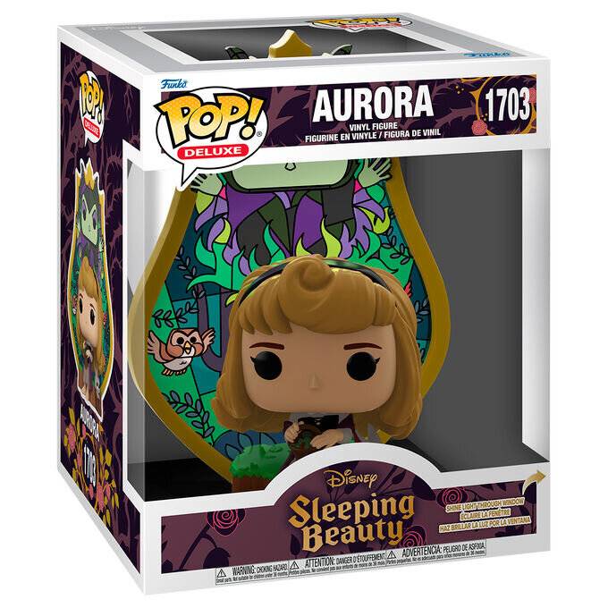 POP-Figur Deluxe Disney Slepping Beauty Aurora Maleficent, Glasmalerei