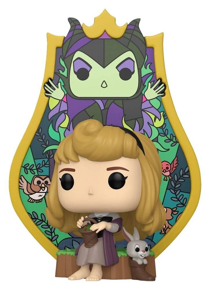 POP-Figur Deluxe Disney Slepping Beauty Aurora Maleficent, Glasmalerei