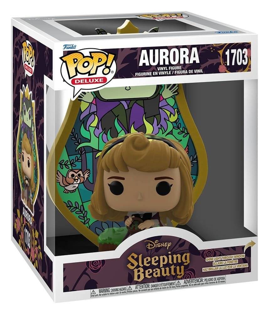 POP-Figur Deluxe Disney Slepping Beauty Aurora Maleficent, Glasmalerei