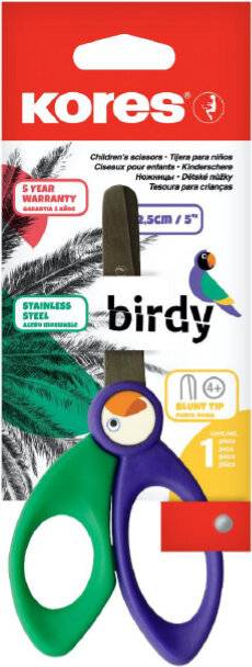 Kores® Kinderschere Birdy farbsortiert 12,5 cm