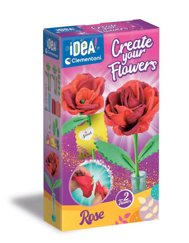 Idea Art Kreativ-Set Mini Blumenfabrik - Rose Clementoni 18168