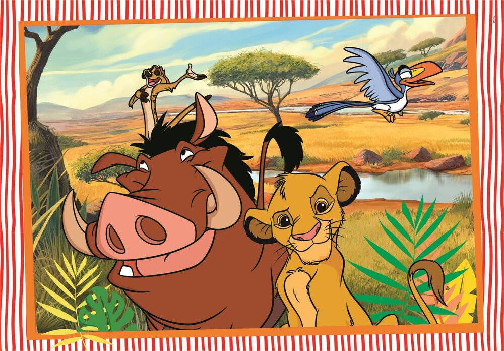 Puzzle 2x20 Super Color DISNEY CLASSIC LÖWE KÖNIG & DUMBO | Clementoni 24837 | 3+