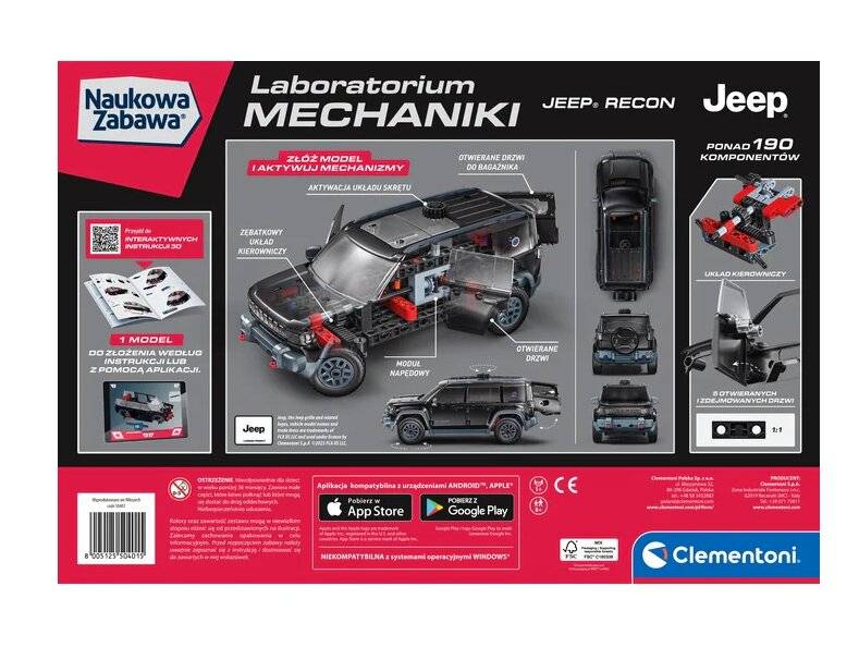 Wissenschaft & Spiel - Mechaniklabor Jeep Recon Polnische Version Clementoni 50401