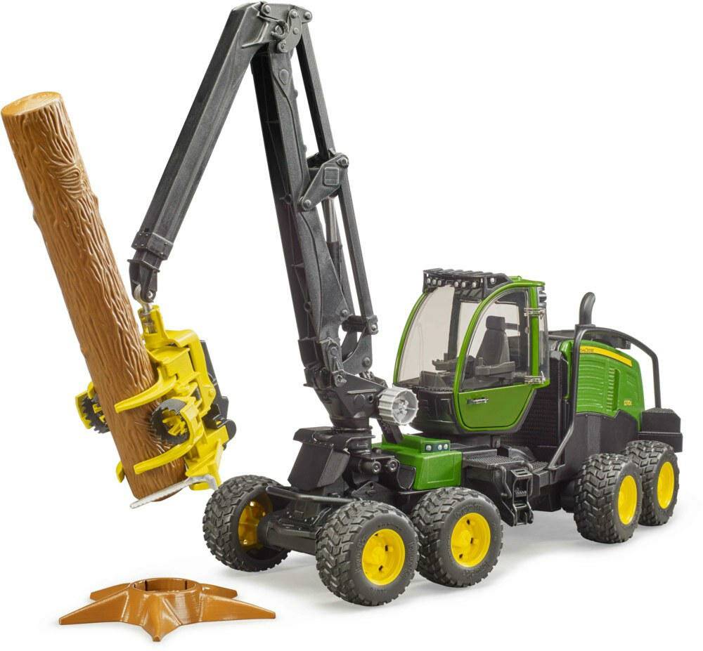 bruder John Deere 1270G Harvester, Modellfahrzeug (grÃ ¼ n/schwarz, Inkl. Baumstamm)