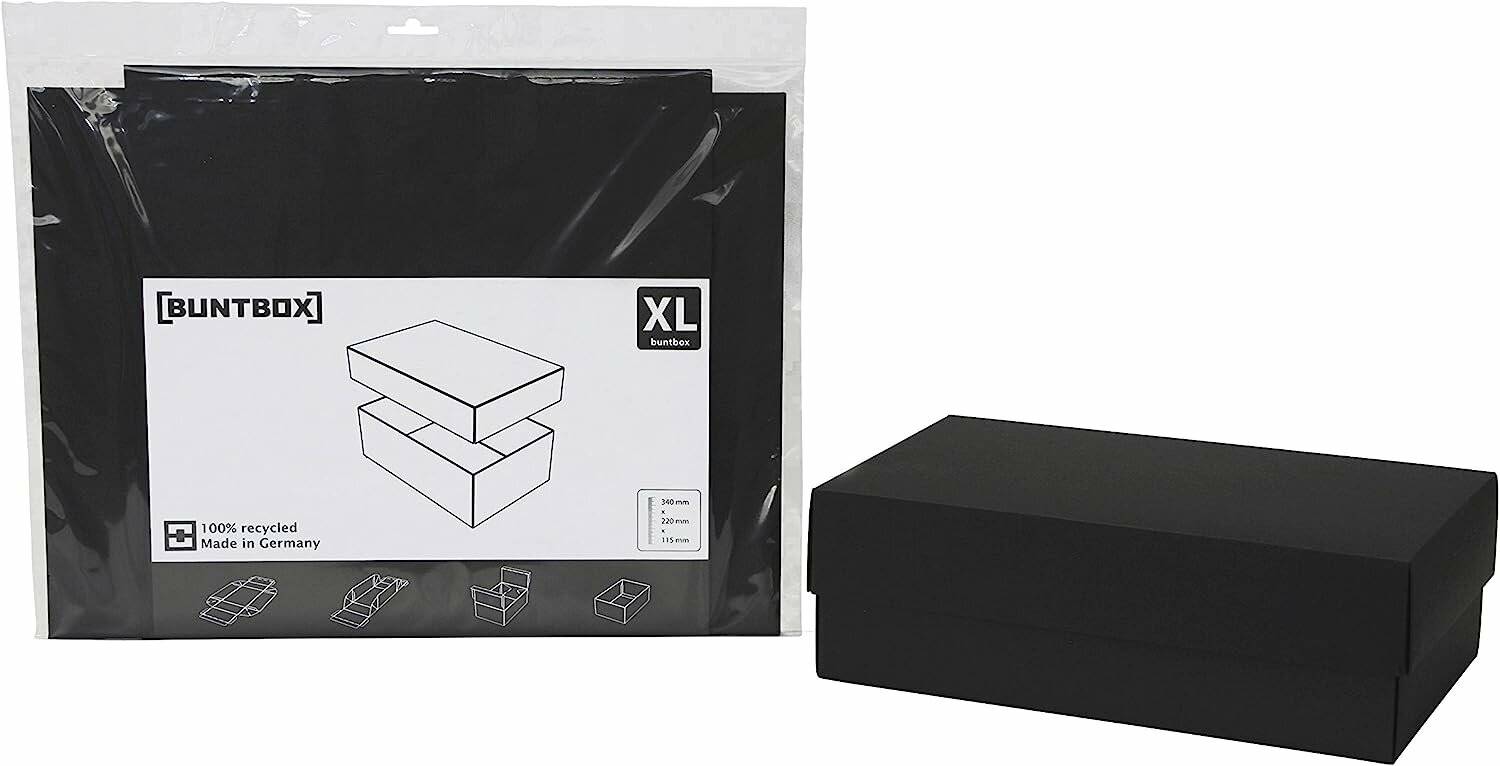 BUNTBOX XL Geschenkboxen 8,6 l schwarz 34,0 x 22,0 x 11,5 cm