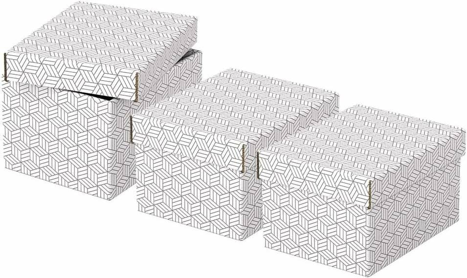 3 Esselte Home Aufbewahrungsboxen 6,5 l weiß 20,0 x 25,5 x 15,0 cm