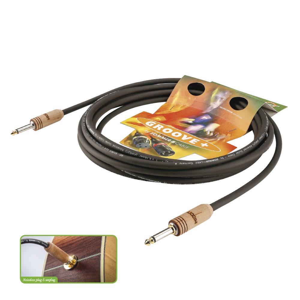Instrumentenkabel SC-SPIRIT LLX, HICON WOODPLUG, 1 x 0,38 mm² | Klinke / Klinke, HICON