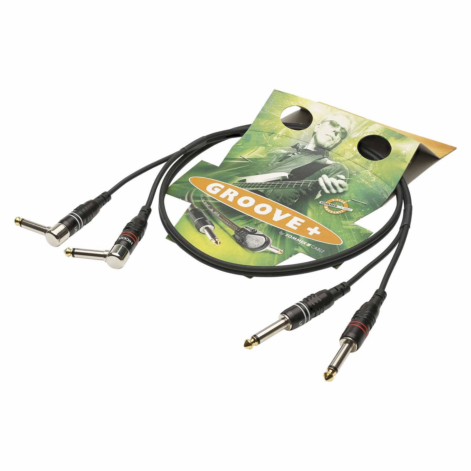 Stereo-Keyboardkabel SC-Onyx, 1 x 0,25 mm² | Klinke / Klinke 90⁰, HICON