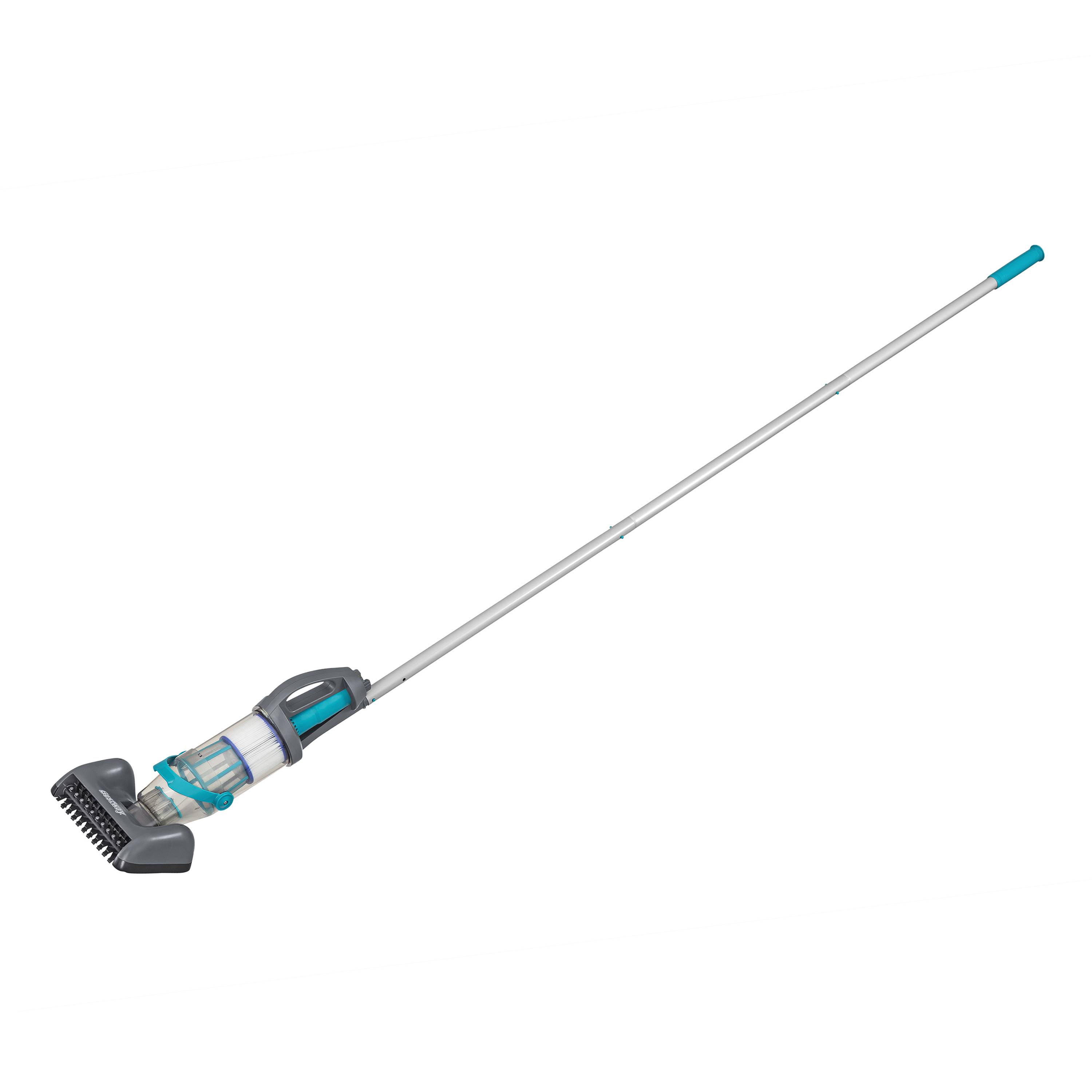 Bestway Poolstaubsauger mit LED-Lichtleisten Grau 610 cm ABS und Stahl