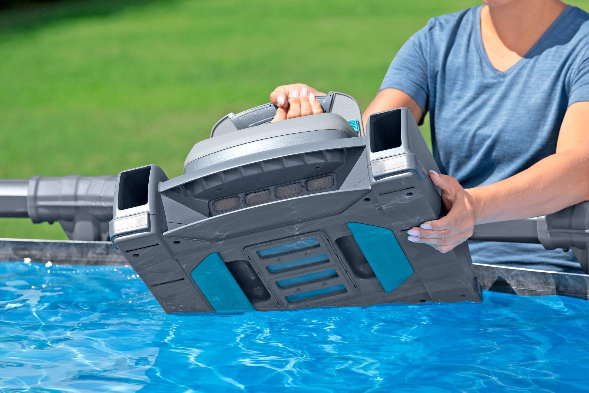 Bestway Poolroboter Aquatronix G300 Akku Poolreiniger Poolsauger Skimmer Pool
