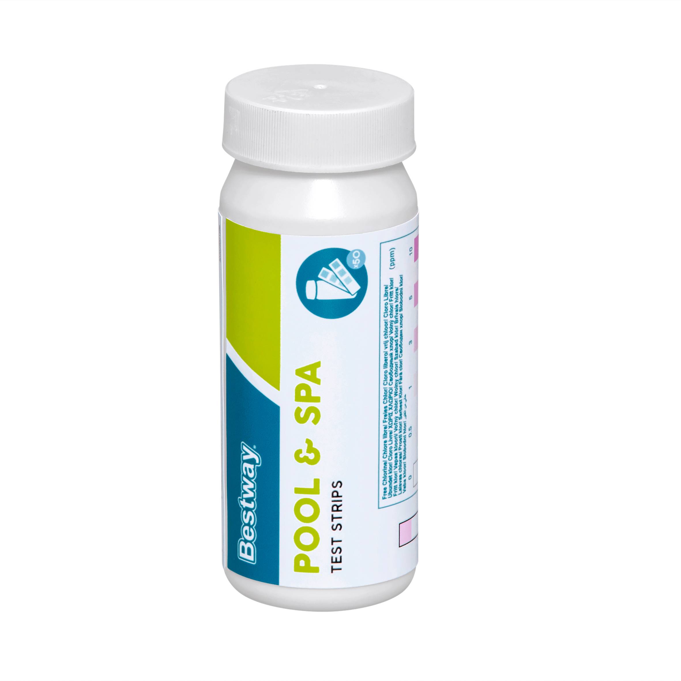 Bestway Pool Teststreifen Wasser 3-in-1 Test Spa 50 Stück Schwimmbeckenreinigung