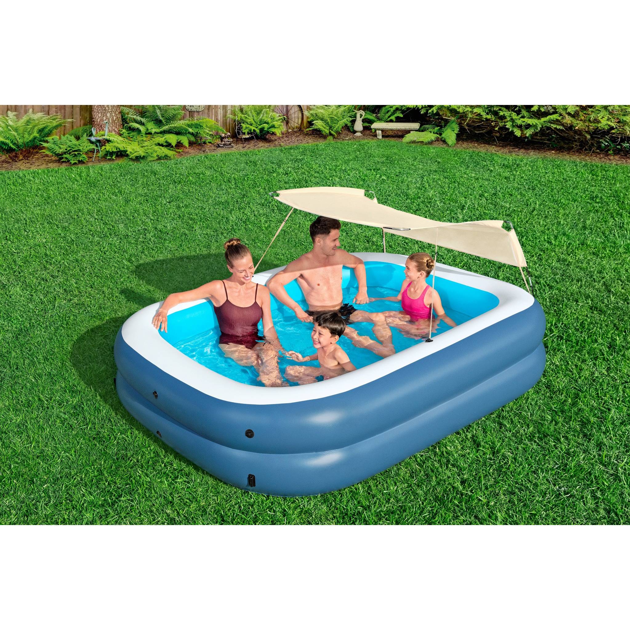 Bestway Family Pool Summer Bliss mit Sonnendach 254x178x140cm Planschbecken