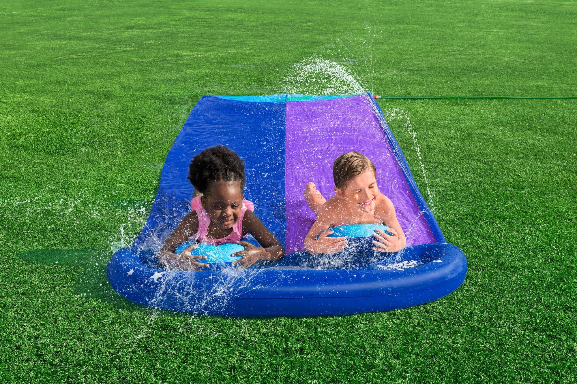 Bestway Wasserrutsche Wasserbahn H2OGO Lunar Launch 488x138cm Kinder Garten