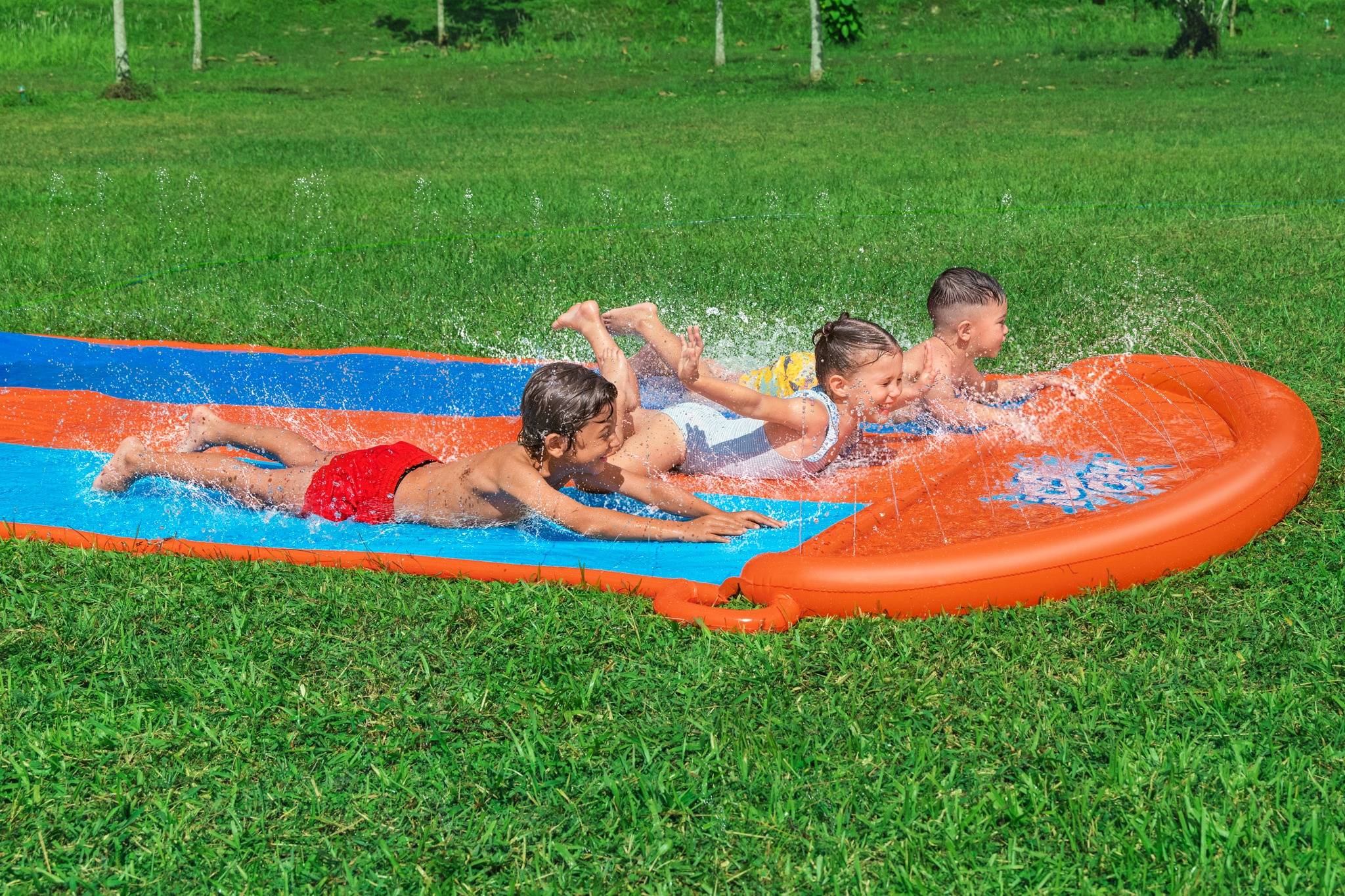 Bestway Wasserrutsche H2OGO 488x207,5cm Wasserbahn rutschen Garten Kinder