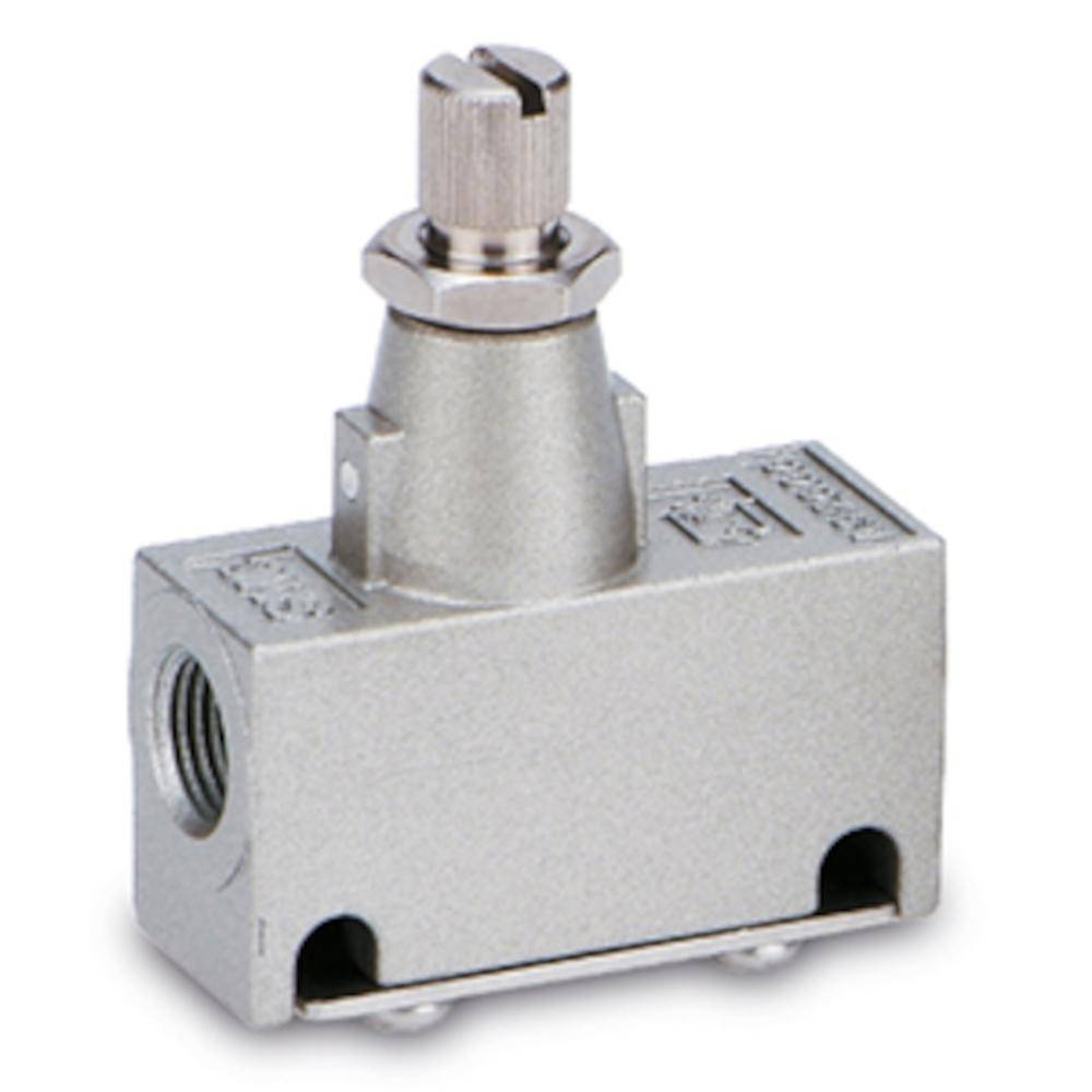 SMC Standard-Drosselrückschlagventil AS1000-M3 - Messing vernickelt - bis 0,7 MPa - IG M3 - Preis per Stück