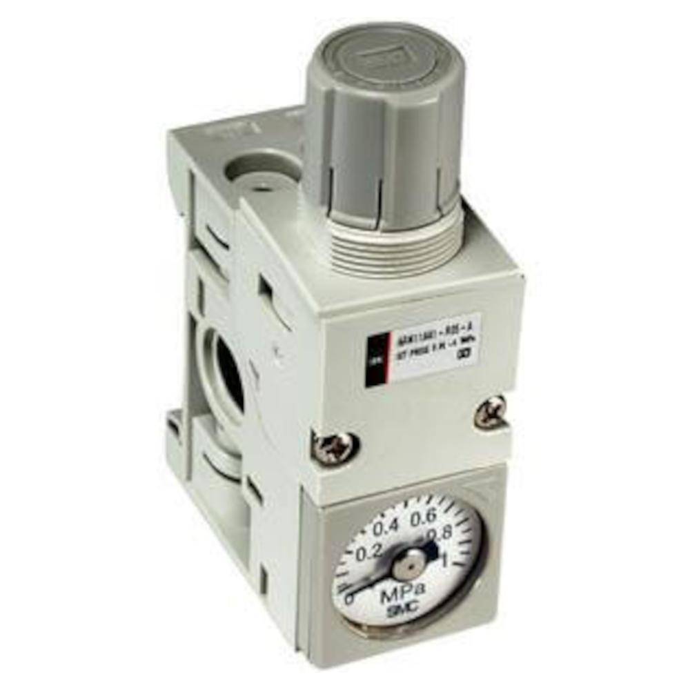 SMC Modulares Druckregelventil ARM11BA1-R08-A - Individuelle Versorgung - Ein-/Ausgang unten Ø 6 mm - Reglerknopf oben - Preis per Stück