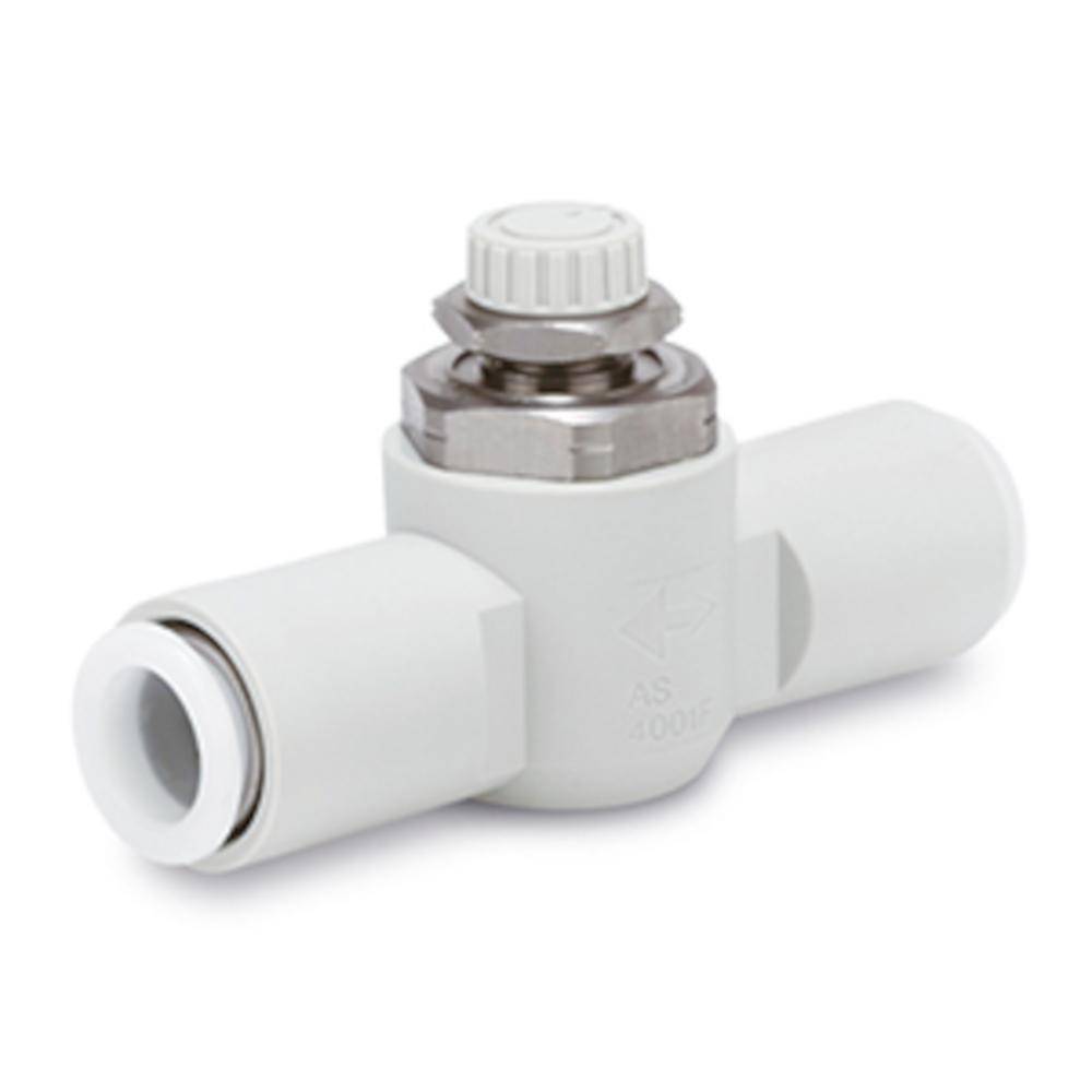 SMC Drosselrückschlagventil AS4001FG-10 - rostfreier Stahl - Schlauch-Außen-Ø 10 mm - max. 1,0 MPa - Preis per Stück