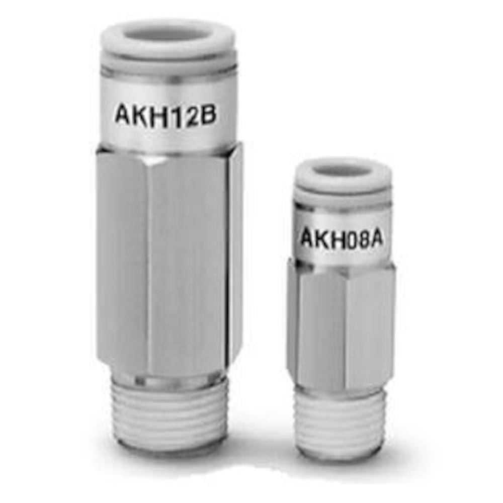 SMC Rückschlagventil AKH04B-M5 - mit Steckverbindung und Außengewinde - Schlauchaußen-Ø 4 mm - AG M5 - Preis per Stück