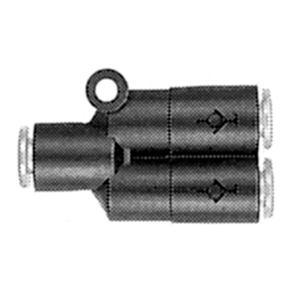 Y-Steckverbinder KCU08-00 - Messing / PBT - mit Rückschlagventil - Schlauch-Außen-Ø 8 mm - VE 10 Stück - Preis per Stück