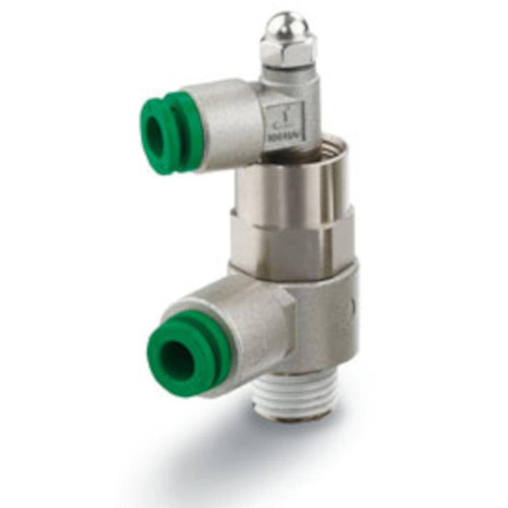 Pilotgesteuertes Rückschlagventil AS2201-G01-F06-X785 - Messing - max. 10 bar - Schlauch-Außen-Ø 6 mm - Gewinde G 1/8" - Preis per Stück